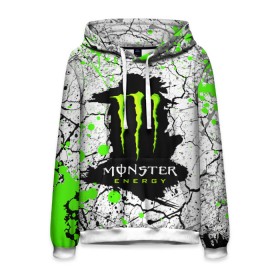 Мужская толстовка 3D с принтом MONSTER ENERGY (Z) в Петрозаводске, 100% полиэстер | двухслойный капюшон со шнурком для регулировки, мягкие манжеты на рукавах и по низу толстовки, спереди карман-кенгуру с мягким внутренним слоем. | black monster | bmx | claw | cybersport | energy | monster | monster energy | moto | motocross | race | sport | киберспорт | когти | монстер энерджи | монстр | мото | мотокросс | ралли | скейтбординг | спорт | то | энергия