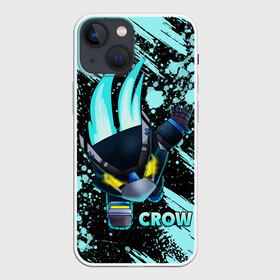 Чехол для iPhone 13 mini с принтом Brawl Stars CROW в Петрозаводске,  |  | Тематика изображения на принте: 8 bit | 8 бит | bibi | brawl | brawl stars | crow | leon | spike | sprout | stars | бравл | бравл старс | браво старс | игра | компьютерная | кров | леон | онлайн | старс