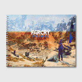 Альбом для рисования с принтом FARCRYPRIMAL в Петрозаводске, 100% бумага
 | матовая бумага, плотность 200 мг. | far cry | farcry | game | ubisof | выживание | джунгли | игры | остров | фар край