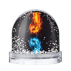 Снежный шар с принтом Огонь и Вода (противостояние) в Петрозаводске, Пластик | Изображение внутри шара печатается на глянцевой фотобумаге с двух сторон | dark | битва | битваогней | бокс | борьба | брызги | вода | волна | дракон | иньянь | искры | крутой | лед | мужчинам | неоновый | огненный | огонь | пламенный | пламя | притяжение | против