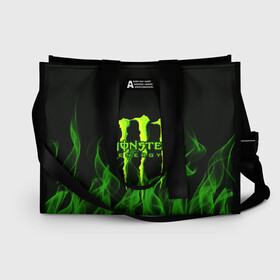 Сумка-шоппер 3D с принтом MONSTER ENERGY в Петрозаводске, 100% полиэстер | застегивается на металлическую кнопку; внутренний карман застегивается на молнию. Стенки укреплены специальным мягким материалом, чтобы защитить содержимое от несильных ударов
 | energy | honda | mercedes | monster energy | porsche | racing | sport | toyota | автомобил | автомобильные | марка | машины | митсубиси | монстр | монстр энерджи | порше | спорт | тесла | тойота | хонда