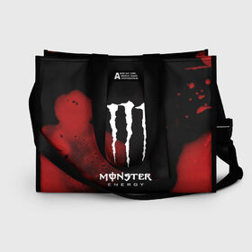 Сумка-шоппер 3D с принтом MONSTER ENERGY в Петрозаводске, 100% полиэстер | застегивается на металлическую кнопку; внутренний карман застегивается на молнию. Стенки укреплены специальным мягким материалом, чтобы защитить содержимое от несильных ударов
 | energy | honda | mercedes | monster energy | porsche | racing | sport | toyota | автомобил | автомобильные | марка | машины | митсубиси | монстр | монстр энерджи | порше | спорт | тесла | тойота | хонда