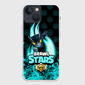 Чехол для iPhone 13 mini с принтом Brawl stars mecha crow. в Петрозаводске,  |  | Тематика изображения на принте: bibi | brawl stars | coach mike | leon | leon shark | mecha crow | mr.p | sally leon | sandy | sprout | unicorn | virus 8 bit | биби | бравл старс | вирус 8 бит | леон | оборотень | спроут | сэли леон