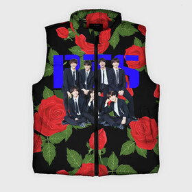 Мужской жилет утепленный 3D с принтом BTS Roses  Black в Петрозаводске,  |  | bangtan boys | bt21 | bts | bts army | j hope | jimin | jin | jungkook | k pop | korea | korean | pink bts | rap monster | rapmon | suga | v | бтс | кей | корейские | корея | кэй | музыканты | поп | розовая | стикеры