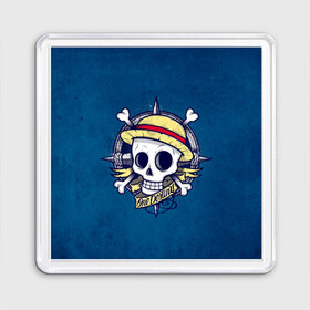 Магнит 55*55 с принтом Straw hat pirates в Петрозаводске, Пластик | Размер: 65*65 мм; Размер печати: 55*55 мм | monkey d. luffy | nami | one piece | аниме | большой куш | луффи | манки де луффи | нами | пиратская | пираты | тони | череп | чоппер | шляпа
