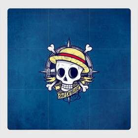 Магнитный плакат 3Х3 с принтом Straw hat pirates в Петрозаводске, Полимерный материал с магнитным слоем | 9 деталей размером 9*9 см | monkey d. luffy | nami | one piece | аниме | большой куш | луффи | манки де луффи | нами | пиратская | пираты | тони | череп | чоппер | шляпа