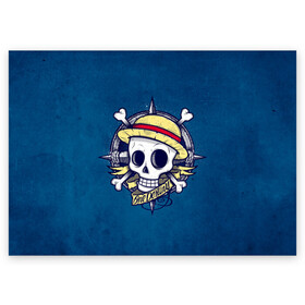 Поздравительная открытка с принтом Straw hat pirates в Петрозаводске, 100% бумага | плотность бумаги 280 г/м2, матовая, на обратной стороне линовка и место для марки
 | monkey d. luffy | nami | one piece | аниме | большой куш | луффи | манки де луффи | нами | пиратская | пираты | тони | череп | чоппер | шляпа