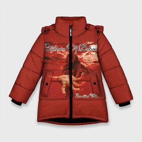 Зимняя куртка для девочек 3D с принтом Children of Bodom 35 в Петрозаводске, ткань верха — 100% полиэстер; подклад — 100% полиэстер, утеплитель — 100% полиэстер. | длина ниже бедра, удлиненная спинка, воротник стойка и отстегивающийся капюшон. Есть боковые карманы с листочкой на кнопках, утяжки по низу изделия и внутренний карман на молнии. 

Предусмотрены светоотражающий принт на спинке, радужный светоотражающий элемент на пуллере молнии и на резинке для утяжки. | alexi | children of badom | children of bodom | cob | laiho | metal | алекси лайхо | метал | чилдрен оф бадом | чилдрен оф бодом