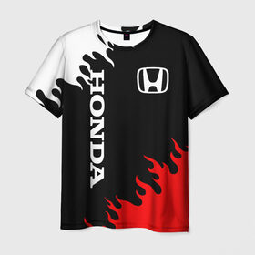 Мужская футболка 3D с принтом HONDA в Петрозаводске, 100% полиэфир | прямой крой, круглый вырез горловины, длина до линии бедер | acura | auto | cr z | honda | honda power | japan | japanese | nsx | sport | авто | автомобиль | автомобильные | акура | бренд | марка | машины | спорт | хонда | япония