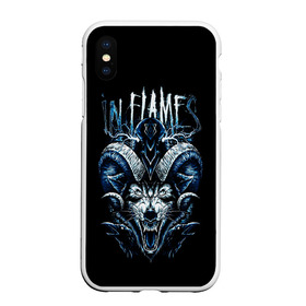 Чехол для iPhone XS Max матовый с принтом IN FLAMES в Петрозаводске, Силикон | Область печати: задняя сторона чехла, без боковых панелей | alternative | hardcore | in flames | punk | rock | usa | wolf | альтернатива | волк | панк | рок