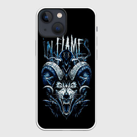 Чехол для iPhone 13 mini с принтом IN FLAMES в Петрозаводске,  |  | alternative | hardcore | in flames | punk | rock | usa | wolf | альтернатива | волк | панк | рок