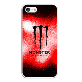 Чехол для iPhone 5/5S матовый с принтом MONSTER ENERGY в Петрозаводске, Силикон | Область печати: задняя сторона чехла, без боковых панелей | energy | monster energy | монстр | монстр энерджи