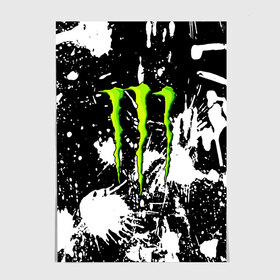 Постер с принтом MONSTER ENERGY в Петрозаводске, 100% бумага
 | бумага, плотность 150 мг. Матовая, но за счет высокого коэффициента гладкости имеет небольшой блеск и дает на свету блики, но в отличии от глянцевой бумаги не покрыта лаком | black monster | bmx | claw | cybersport | energy | monster | monster energy | moto | motocross | race | sport | киберспорт | когти | монстер энерджи | монстр | мото | мотокросс | ралли | скейтбординг | спорт | энергия