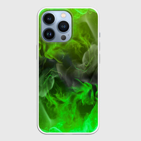 Чехол для iPhone 13 Pro с принтом ЗЕЛЁНЫЙ ОГОНЬ в Петрозаводске,  |  | bright | fire | flame | heat | light | wildfire | искры | огненный | огонь | пламя | пожар