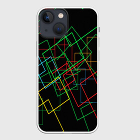 Чехол для iPhone 13 mini с принтом BACKGROUND NEON в Петрозаводске,  |  | abstraction | geometry | optic | optical | pattern | visual | абстракция | геометрия | линии | оптические | оптический узор | полосы | психоделика | разводы | текстуры | узор | узоры | фрактал