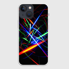 Чехол для iPhone 13 mini с принтом ФРАКТАЛЬНЫЕ ИСКРЫ в Петрозаводске,  |  | abstraction | geometry | optic | optical | pattern | visual | абстракция | геометрия | линии | оптические | оптический узор | полосы | психоделика | разводы | текстуры | узор | узоры | фрактал