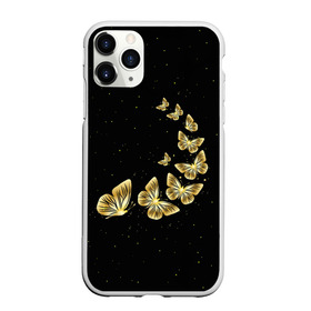 Чехол для iPhone 11 Pro матовый с принтом Golden Butterfly in Space в Петрозаводске, Силикон |  | Тематика изображения на принте: black | summer | wings | ангел | бабочка | бабочки | блестки | блестящий | девушке | желтые | животные | звезды | звери | золото | золотые | космос | крылья | летать | летний | лето | мотылек | насекомое | ночные