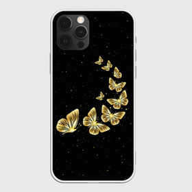 Чехол для iPhone 12 Pro Max с принтом Golden Butterfly in Space в Петрозаводске, Силикон |  | Тематика изображения на принте: black | summer | wings | ангел | бабочка | бабочки | блестки | блестящий | девушке | желтые | животные | звезды | звери | золото | золотые | космос | крылья | летать | летний | лето | мотылек | насекомое | ночные