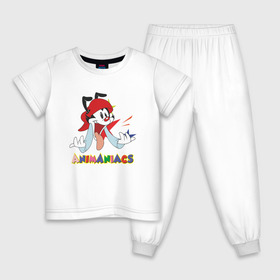 Детская пижама хлопок с принтом Animaniacs в Петрозаводске, 100% хлопок |  брюки и футболка прямого кроя, без карманов, на брюках мягкая резинка на поясе и по низу штанин
 | animaniacs | vdpartat | wakko warner | вакко уорнер | озорные анимашки