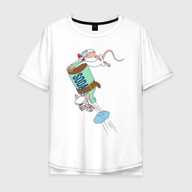 Мужская футболка хлопок Oversize с принтом Брейн и Пинки.Animaniacs в Петрозаводске, 100% хлопок | свободный крой, круглый ворот, “спинка” длиннее передней части | animaniacs | vdpartat | белая мышь | брейн | гений | глупая мышь | озорные анимашки | пинки