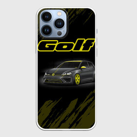 Чехол для iPhone 13 Pro Max с принтом Volkswagen Golf | Фольксваген Гольф (Z) в Петрозаводске,  |  | Тематика изображения на принте: amarok | arteon | caravelle | golf | polo | scirocco | teramont | tiguan | touareg | transporter | volkswagen | vw | wv | авто | автомобиль | ам | бренд | карбон | машина | машины | народный автомобиль | фольксваген