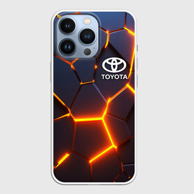 Чехол для iPhone 13 Pro с принтом TOYOTA | ТОЙОТА в Петрозаводске,  |  | 3d плиты | abstraction | auto | geometry | hexagon | neon | paints | sport | stripes | texture | toyota | triangle | абстракция | авто | автомобиль | автомобильные | бренд | брызги | брызги красок | геометрия | краски | марка | машины | неон