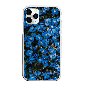 Чехол для iPhone 11 Pro Max матовый с принтом Поле синих цветов фиалки лето в Петрозаводске, Силикон |  | голубые цветочки | лето | луг | незабудки | поле | поляна | синие цветы | узор из цветов | фиалки | фото реализм | цветы