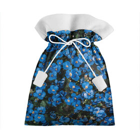 Подарочный 3D мешок с принтом Поле синих цветов фиалки лето в Петрозаводске, 100% полиэстер | Размер: 29*39 см | голубые цветочки | лето | луг | незабудки | поле | поляна | синие цветы | узор из цветов | фиалки | фото реализм | цветы
