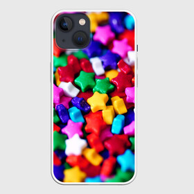 Чехол для iPhone 13 с принтом Разноцветные звездочки звезды в Петрозаводске,  |  | star | детали | звезды | конструктор | мозаика | радужный | разноцветные звездочки | смело | яркий