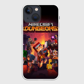 Чехол для iPhone 13 mini с принтом Minecraft Dungeons в Петрозаводске,  |  | dungeons | game | microsoft | minecraft | pixel | выживание | зомби | игра | крафт | крипер | лава | летсплей | майнкрафт | майнкрафтер | майнкрафтеры | пиксели | пиксель | пиксельный