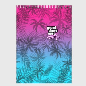 Скетчбук с принтом GTA VICE CITY в Петрозаводске, 100% бумага
 | 48 листов, плотность листов — 100 г/м2, плотность картонной обложки — 250 г/м2. Листы скреплены сверху удобной пружинной спиралью | grand theft auto | grove street | grove street 4 life | gta | gta 4 | gta 5 | gta sa | gta v | gta vice city | samp | san andreas | vice city | грув стрит | игры | самп | сан андреас