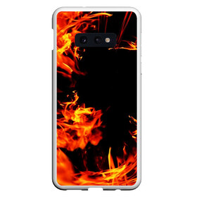 Чехол для Samsung S10E с принтом ОГОНЬ FIRE в Петрозаводске, Силикон | Область печати: задняя сторона чехла, без боковых панелей | abstract | bright | fire | flame | geometry | geometry stripes | grunge | heat | light | texture | wildfire | абстракция | брызги | геометрические полосы | геометрия | гранж | искры | краски | огненный | огонь | пламя | пожар | текстура