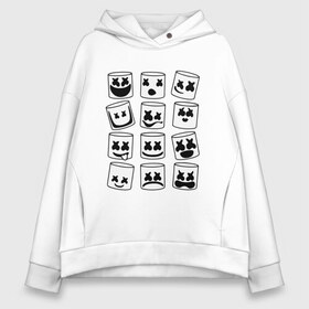 Женское худи Oversize хлопок с принтом FORTNITE x MARSHMELLO в Петрозаводске, френч-терри — 70% хлопок, 30% полиэстер. Мягкий теплый начес внутри —100% хлопок | боковые карманы, эластичные манжеты и нижняя кромка, капюшон на магнитной кнопке | deadmau5 | fortnite | fortnite 2 | fortnite x маршмелло | ikonik | marshmello | ninja | ninja streamer | raven | travis scott | ворон | иконик | ниндзя | пили | рейвен | трэвис скотт | фортнайт