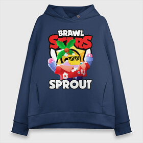 Женское худи Oversize хлопок с принтом BRAWL STARS SPROUT в Петрозаводске, френч-терри — 70% хлопок, 30% полиэстер. Мягкий теплый начес внутри —100% хлопок | боковые карманы, эластичные манжеты и нижняя кромка, капюшон на магнитной кнопке | bibi | brawl stars | coach mike | crow | gale | leon | leon shark | max | mecha crow | mortis | mr.p | nani | phoenix | sally leon | sandy | spike | sprout | tara | virus 8 bit | werewolf | ворон | оборотень