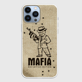 Чехол для iPhone 13 Pro Max с принтом Mafia 2 в Петрозаводске,  |  | Тематика изображения на принте: 2 | 2020 | definitive | edition | mafia | банда | вито | гангстеры | герои | дон | игра | капоне | компьютерная | корлеоне | крестный | культ | мафия | мешковина | настольная | отец | персонаж | фильм