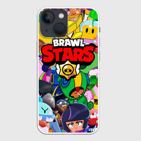 Чехол для iPhone 13 mini с принтом BRAWL STARS ВСЕ БРАВЛЕРЫ в Петрозаводске,  |  | bibi | brawl stars | coach mike | crow | gale | leon | leon shark | max | mecha crow | mortis | mr.p | nani | phoenix | sally leon | sandy | spike | sprout | tara | virus 8 bit | werewolf | ворон | оборотень