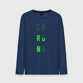 Мужской лонгслив хлопок с принтом Corona Run в Петрозаводске, 100% хлопок |  | russiarunning | бег | раша ранинг | спорт