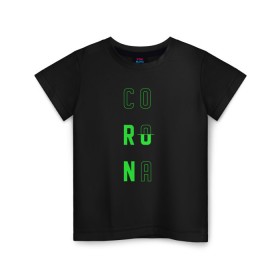 Детская футболка хлопок с принтом Corona Run в Петрозаводске, 100% хлопок | круглый вырез горловины, полуприлегающий силуэт, длина до линии бедер | russiarunning | бег | раша ранинг | спорт