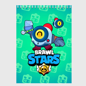 Скетчбук с принтом Nani - Brawl Stars в Петрозаводске, 100% бумага
 | 48 листов, плотность листов — 100 г/м2, плотность картонной обложки — 250 г/м2. Листы скреплены сверху удобной пружинной спиралью | бравл | бравлер | бравлпасс | бравлстарс | бравлстарсигра | бравлстарсновыйперс | бравлы | нани | робот