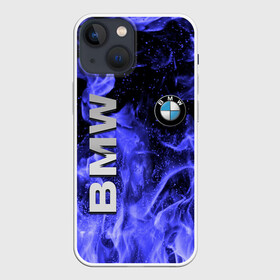 Чехол для iPhone 13 mini с принтом BMW в Петрозаводске,  |  | bmw | авто | автомобиль | бмв | логотип | марка | машина | надпись | огонь | текстура
