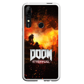 Чехол для Honor P Smart Z с принтом DOOM ETERNAL в Петрозаводске, Силикон | Область печати: задняя сторона чехла, без боковых панелей | Тематика изображения на принте: bethesda softworks | doom eternal | doomguy | id software | демоны | дум этернал | марс | палач рока | этернал