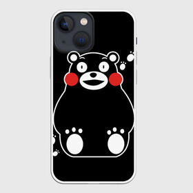 Чехол для iPhone 13 mini с принтом Kumamon сидит в Петрозаводске,  |  | fire | for | glory | hell | japan | kumamon | of course | ofc | satan | the | иероглифы | кумамон | медведь | огонь | пожар | сатана | япония