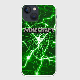 Чехол для iPhone 13 mini с принтом MINECRAFT в Петрозаводске,  |  | creeper | game | minecraft | блоки | игра | квадраты | компьютерная | крипер | майнкрафт | огонь