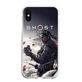 Чехол для iPhone XS Max матовый с принтом Ghost of Tsushima в Петрозаводске, Силикон | Область печати: задняя сторона чехла, без боковых панелей | Тематика изображения на принте: ghost of tsushima | jin | tsushima | призрак цсусимы | призрак цусимы