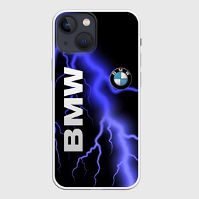 Чехол для iPhone 13 mini с принтом BMW в Петрозаводске,  |  | bmw | авто | автомобиль | бмв | гроза | логотип | марка | машина | молния | надпись | текстура