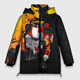 Женская зимняя куртка 3D с принтом Sonic E-102 Гамма в Петрозаводске, верх — 100% полиэстер; подкладка — 100% полиэстер; утеплитель — 100% полиэстер | длина ниже бедра, силуэт Оверсайз. Есть воротник-стойка, отстегивающийся капюшон и ветрозащитная планка. 

Боковые карманы с листочкой на кнопках и внутренний карман на молнии | adventure | e 102 гамма | sonic battle | звуковой ежик | робот | супер ёж