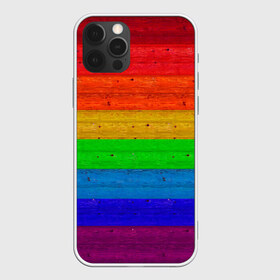 Чехол для iPhone 12 Pro Max с принтом Разноцветные доски радужный в Петрозаводске, Силикон |  | крашеные доски | линии | полосы | радуга | радужный | разноцветный | ярко