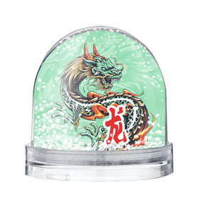 Снежный шар с принтом Изумрудный дракон в Петрозаводске, Пластик | Изображение внутри шара печатается на глянцевой фотобумаге с двух сторон | бирюзовая | драконы | змея | знак | иероглиф | китайский | когти | миф | огонь | пламя | разноцветная | рога | тату | татуировка | чешуя | яркая