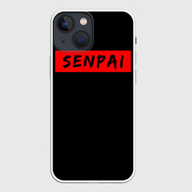 Чехол для iPhone 13 mini с принтом SENPAI в Петрозаводске,  |  | kanojo | notice me | senpai | аниме | девушка | кохай | манга | сёдзё | семпай | сенпай