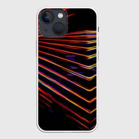 Чехол для iPhone 13 mini с принтом STRIPES COLOR в Петрозаводске,  |  | Тематика изображения на принте: abstract | abstraction | color | fractal | geometry | paitnt | polygon | polygonal | psy | абстракция | геометрия | краски | неоновые | полигоны | психоделика | фрактал